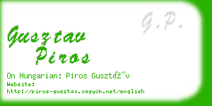 gusztav piros business card